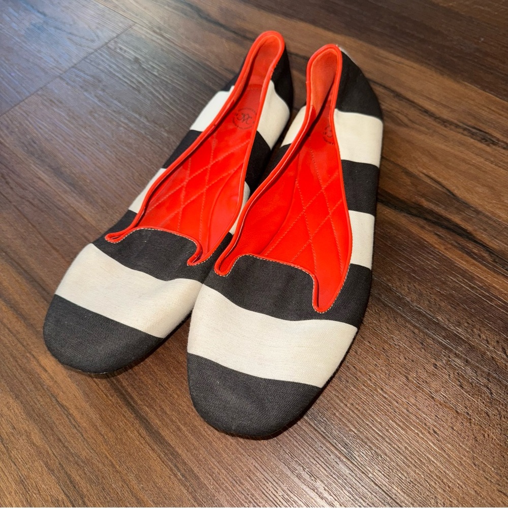 Johnston & Murphy Striped Flats